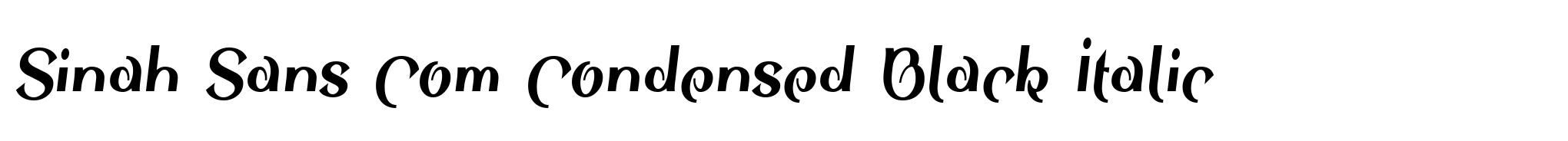 Sinah Sans Com Condensed Black Italic image
